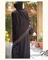 Hijab with Black Wide satin
