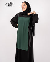 Emerald Satin Abaya