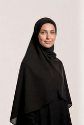 Black Plain Hijab