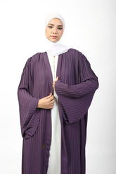 Elegant purple pleated