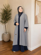Unique Navy Gray Abaya