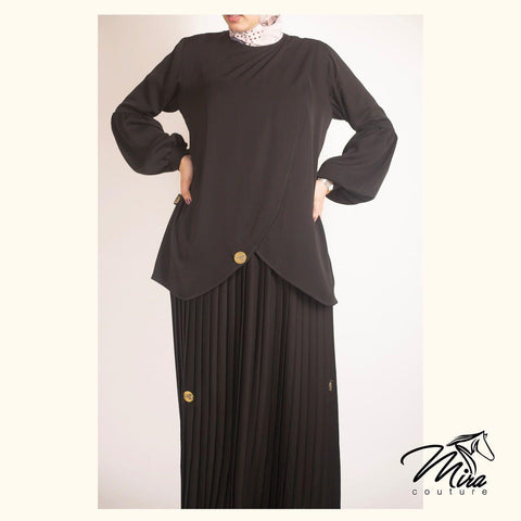 Unique Silk Pleated Skirt