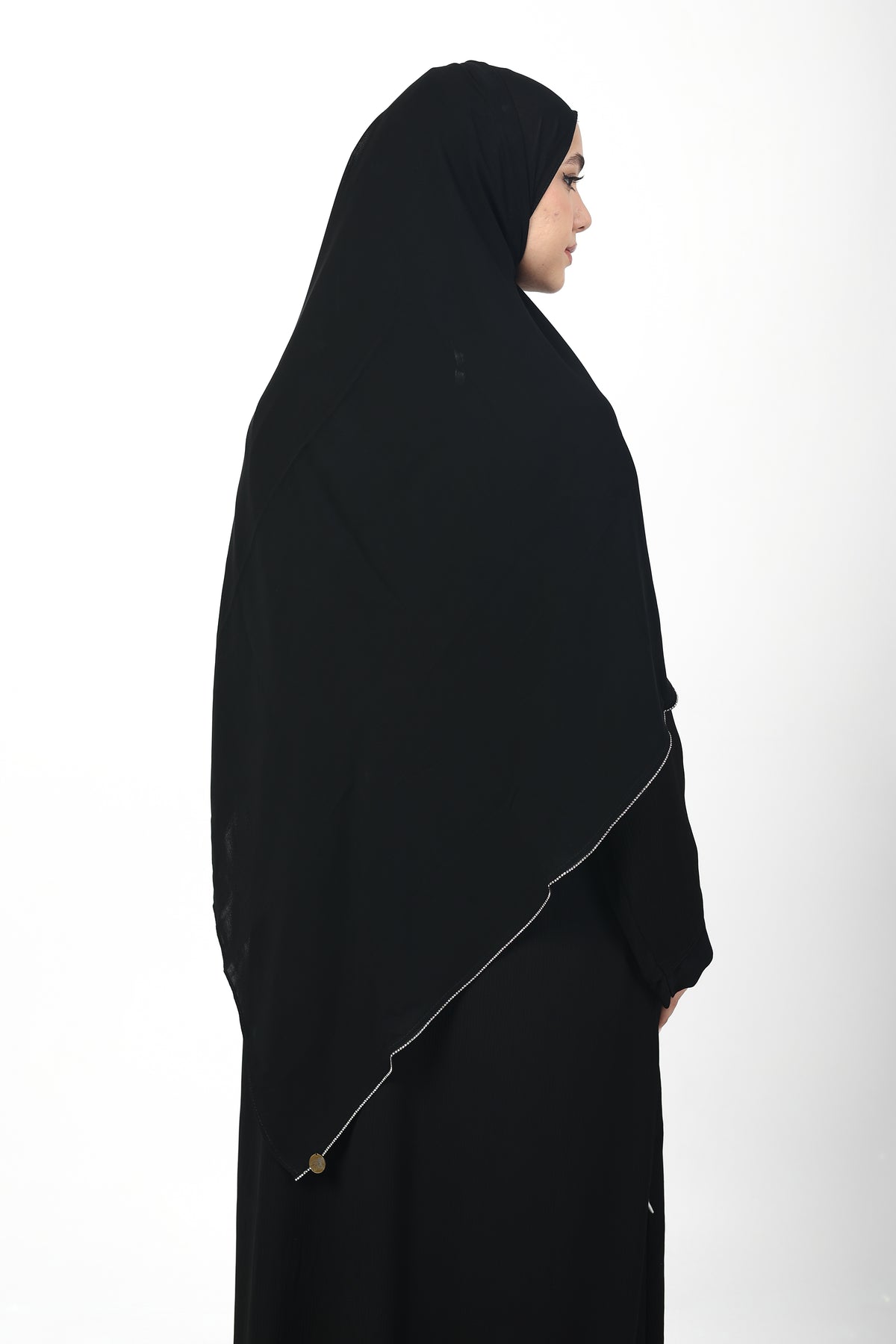 Hijab Silver stras