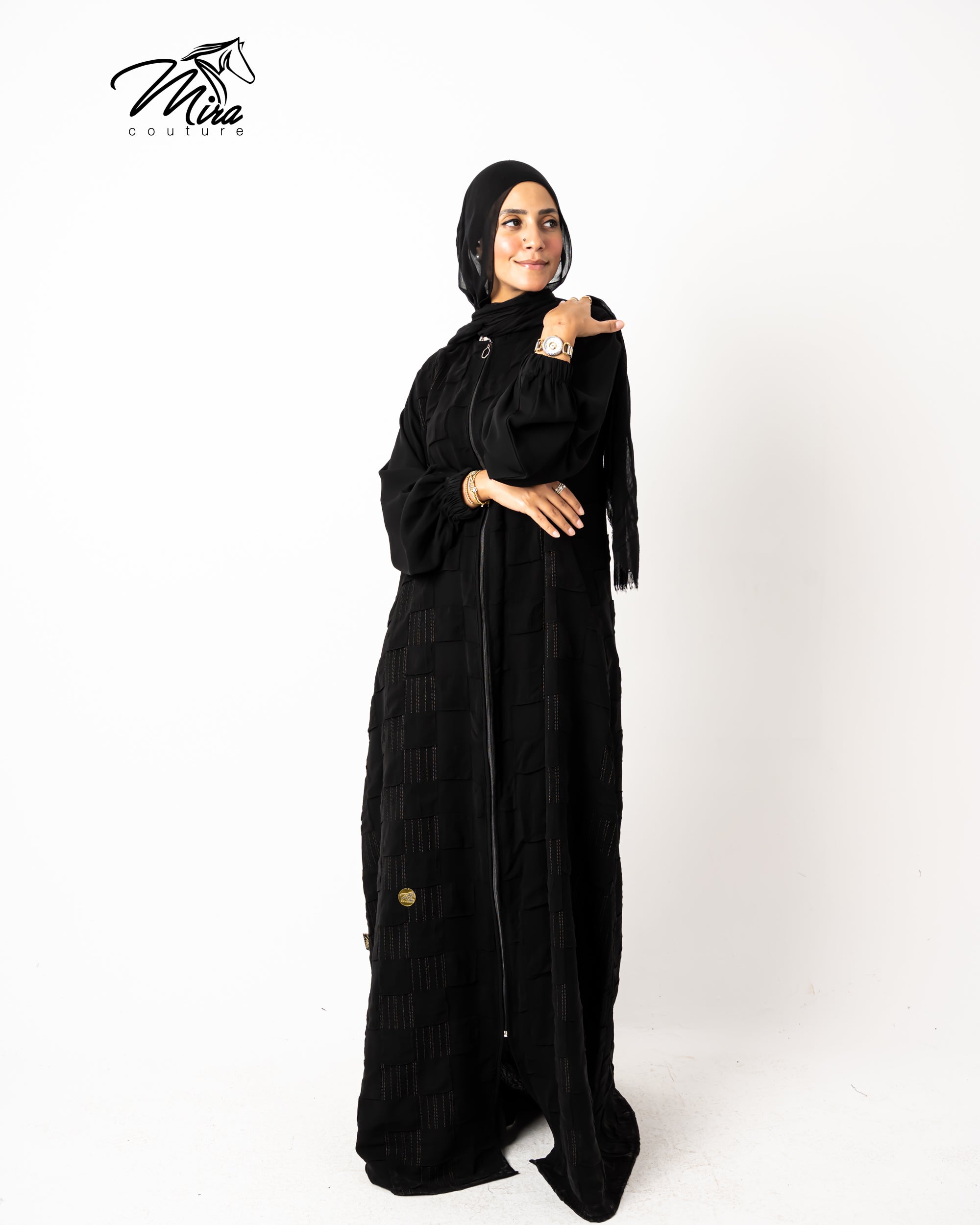 Pattern Premium Crepe Abaya