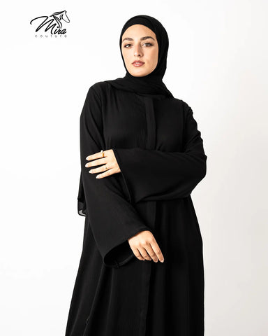 Buttoned Silk Abaya