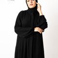 Grace Black Crepe Abaya