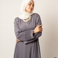Gray Silk Abaya