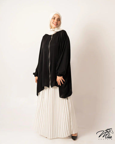 Off White Pleated Skirt