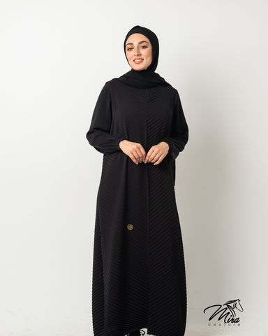 Pleated Grace Silk Abaya