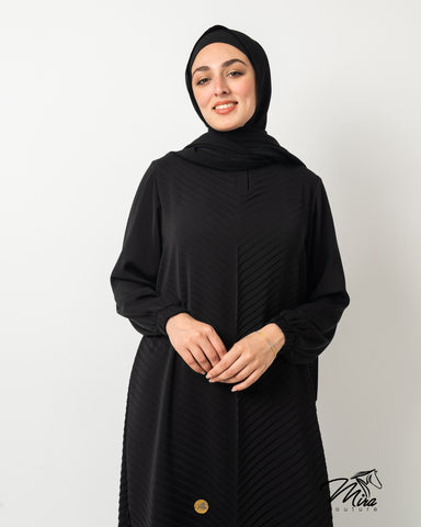 Pleated Grace Silk Abaya