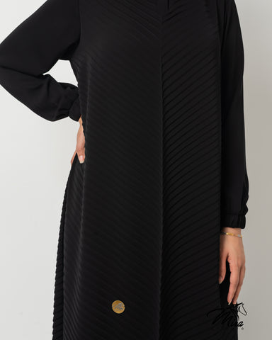 Pleated Grace Silk Abaya