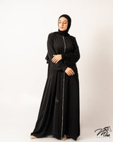 Silver Ease Silk Abaya