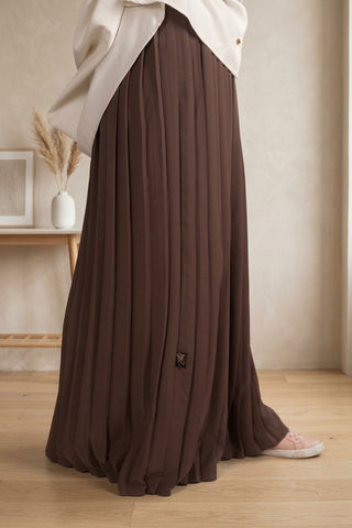 Brown Coluche Pleated Skirt