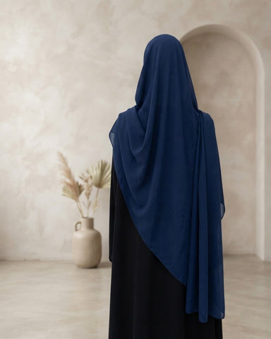 Pure Navy Blue Hijab