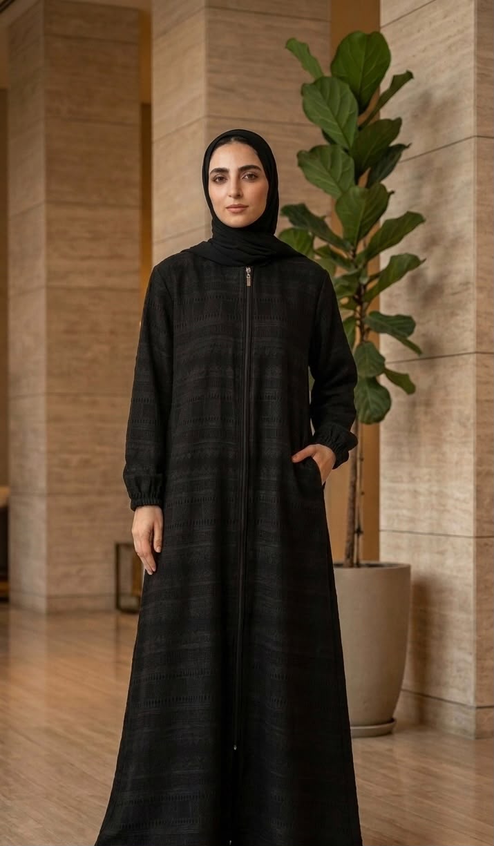 Crepe Jakar Pattern Abaya