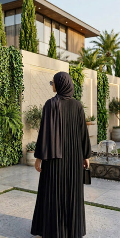 Pleated-Flare Abaya