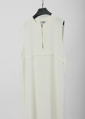 Off white Basic Sleeveless Dress